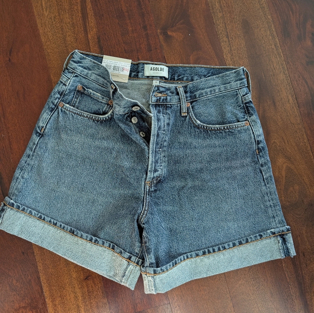 NWT AGOLDE Dame Short - High Rise Baggy w/ Cuff